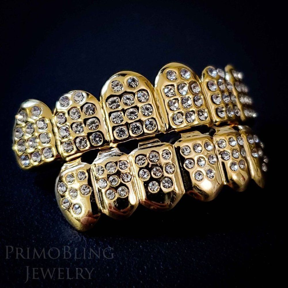 Gold Iced Out Grillz